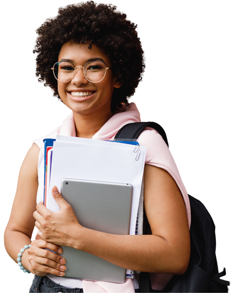 Student excited about career exploration